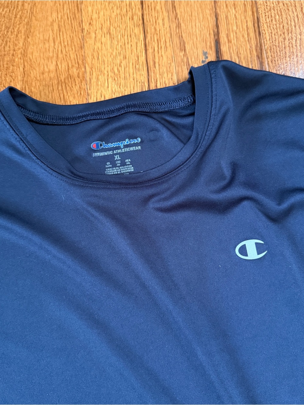 Champion Men’s Blue Short-Sleeve Athletic Tee - Picture 2 of 2